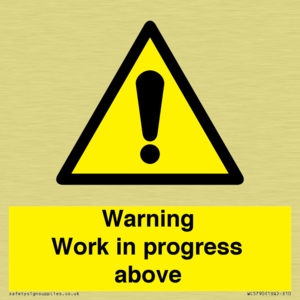 Warning Work in progress above